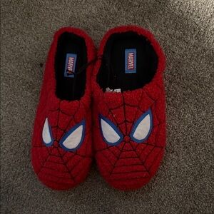 Marvel Red and Blue Spider-Man Plush Slip-On Slippers